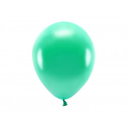 Balony lateksowe Eco, metalizowane - zielone, 30 cm, 10 szt.