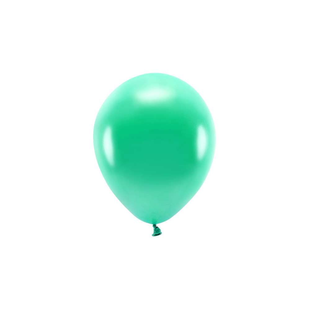 Balony lateksowe Eco, metalizowane - zielone, 30 cm, 10 szt.