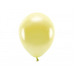Balony lateksowe Eco, metalizowane - jasnozłote, 30 cm, 10 szt.