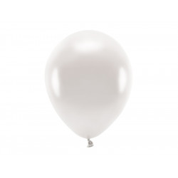 Latex Metallic Eco balloons - pearl, 30 cm, 10 pcs.