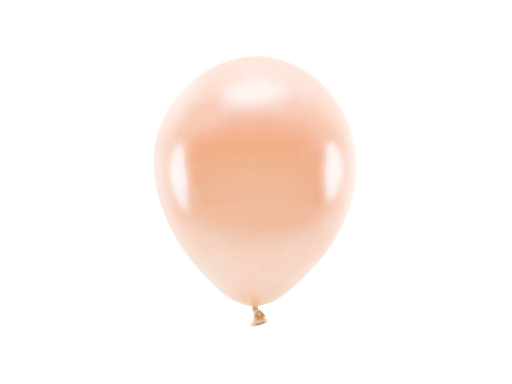 Latex Metallic Eco balloons - peach, 30 cm, 10 pcs.