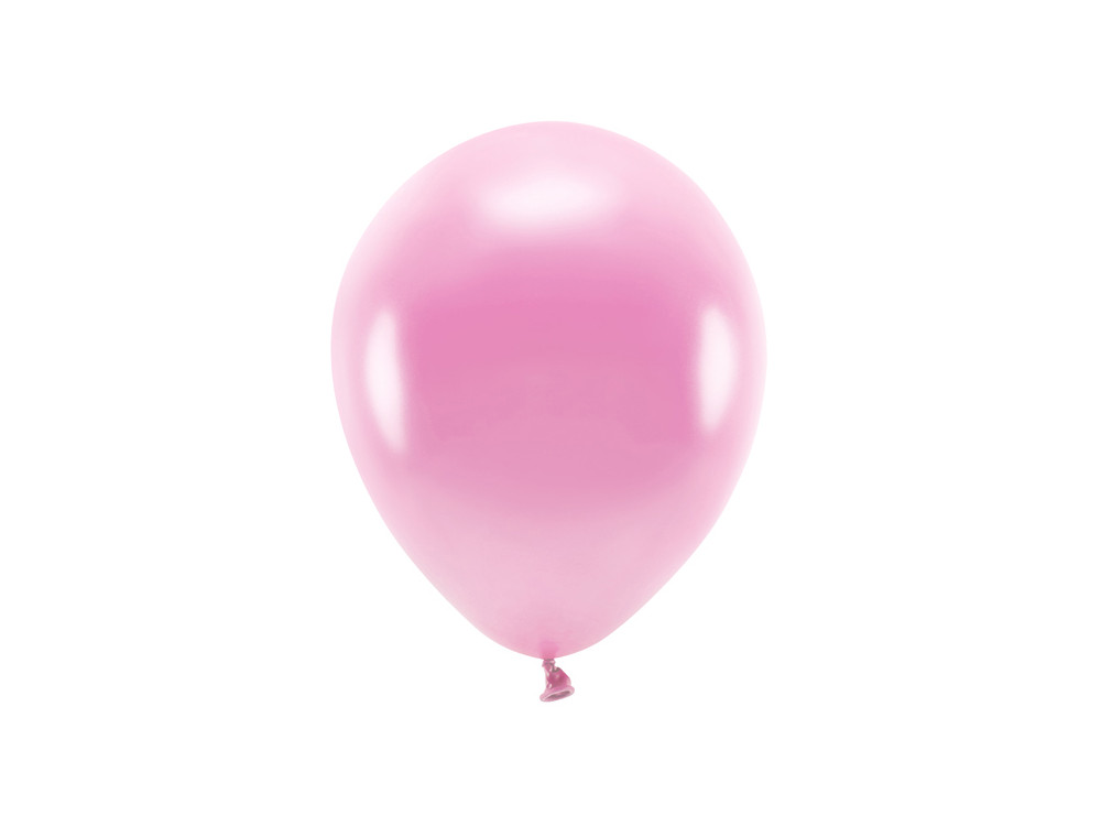 Balony lateksowe Eco, metalizowane - różowe, 30 cm, 10 szt.