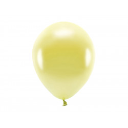Latex Metallic Eco balloons - light yellow, 30 cm, 10 pcs.