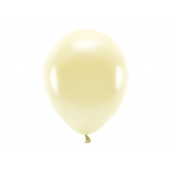 Latex Metallic Eco balloons - straw yellow, 30 cm, 10 pcs.
