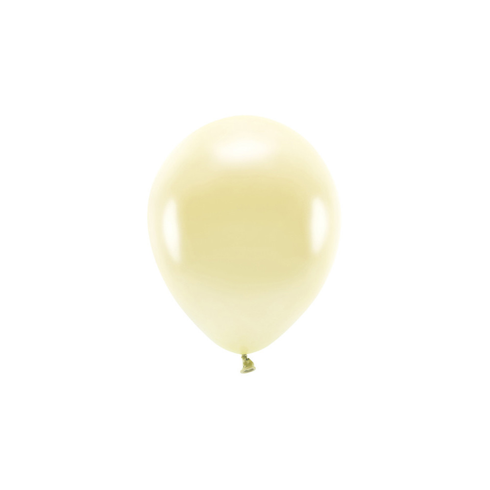 Latex Metallic Eco balloons - straw yellow, 30 cm, 10 pcs.