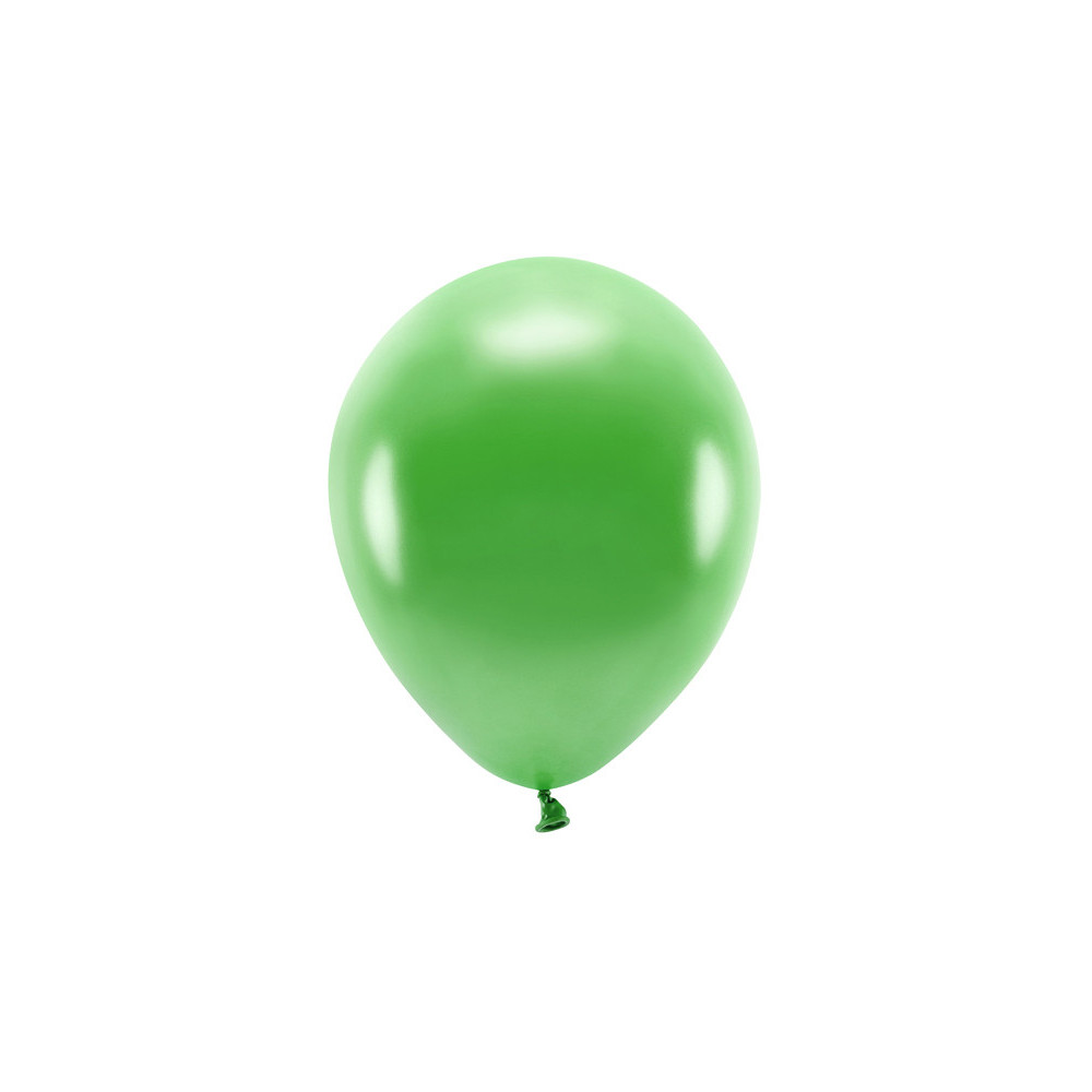 Latex Metallic Eco balloons - green grass, 30 cm, 10 pcs.