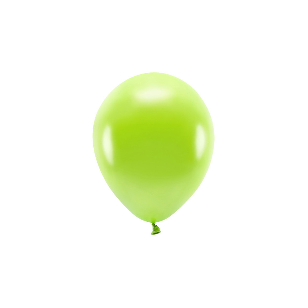 Balony lateksowe Eco, metalizowane - zielone jabłuszko, 30 cm, 10 szt.