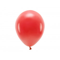 Balony lateksowe Eco, pastelowe - czerwone, 30 cm, 10 szt.