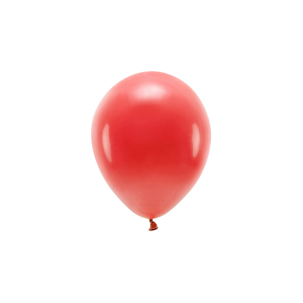 Balony lateksowe Eco, pastelowe - czerwone, 30 cm, 10 szt.