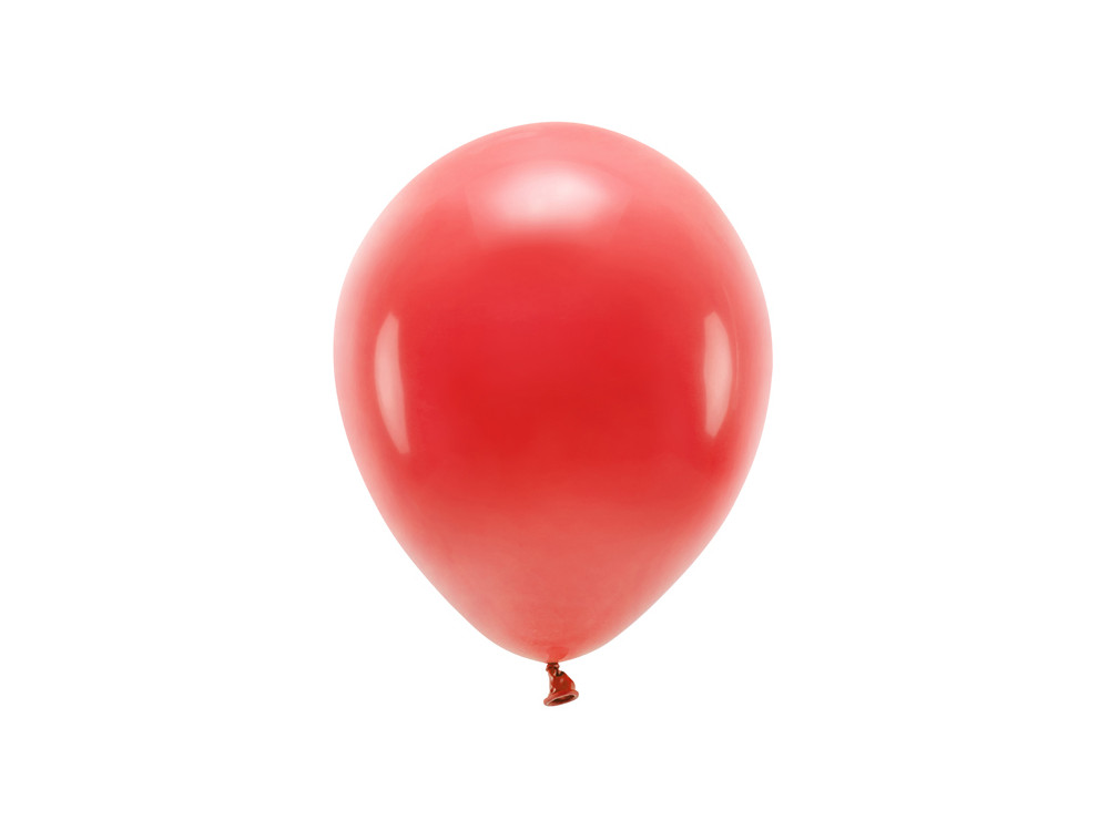 Balony lateksowe Eco, pastelowe - czerwone, 30 cm, 10 szt.