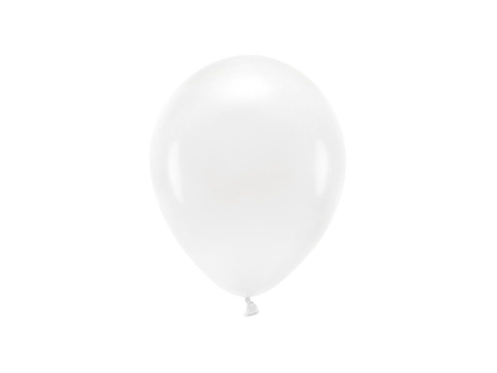 Balony lateksowe Eco, pastelowe - białe, 30 cm, 10 szt.