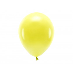 Balony lateksowe Eco, pastelowe - żółte, 30 cm, 10 szt.