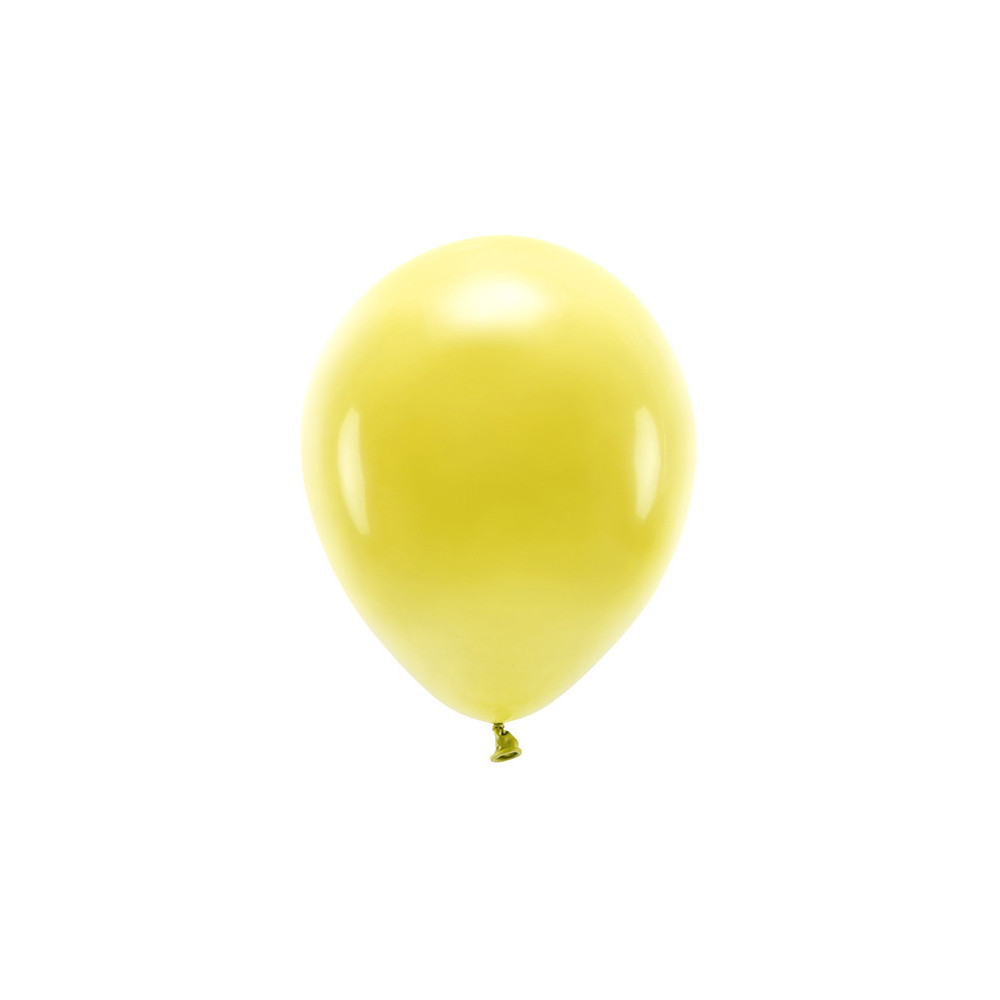Latex Pastel Eco balloons - dark yellow, 30 cm, 10 pcs.