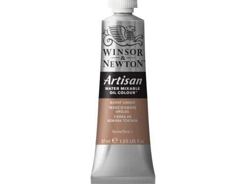 Farba olejna Artisan Water - Winsor & Newton - Burnt Umber, 37 ml