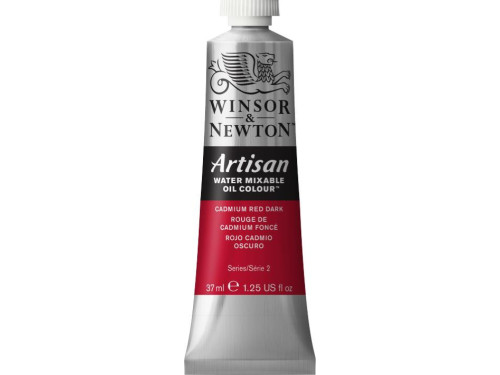 Artisan Water oil paint - Winsor & Newton - Cadmium Red Dark, 37 ml