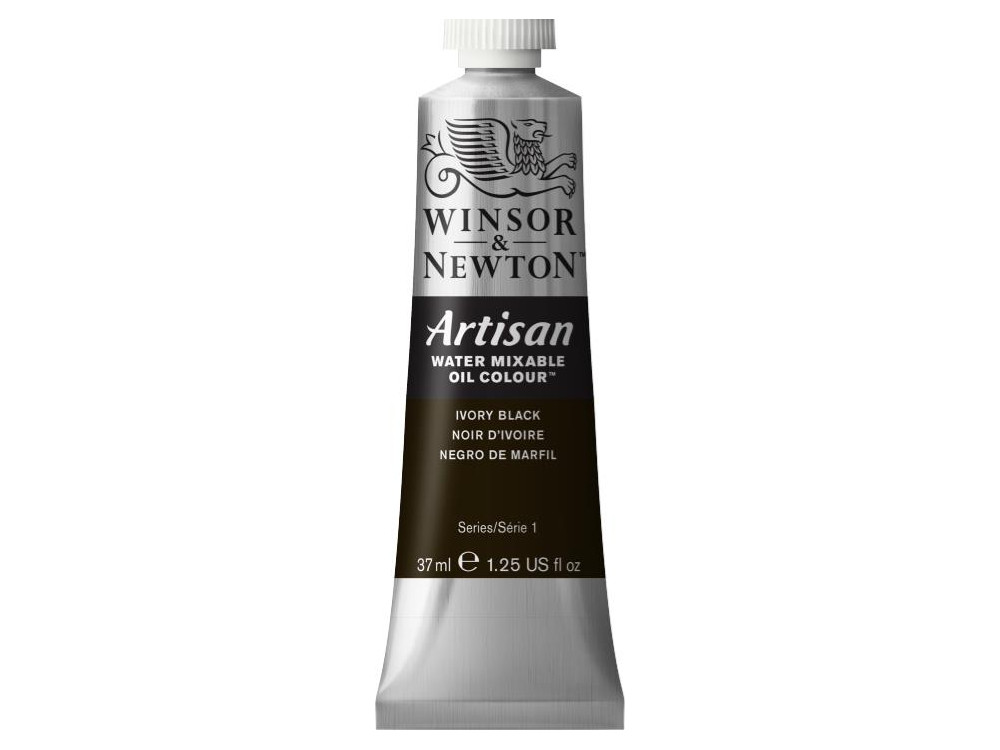 Farba olejna Artisan Water - Winsor & Newton - Ivory Black, 37 ml