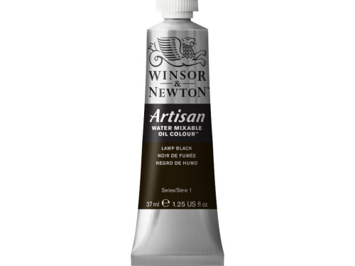 Farba olejna Artisan Water - Winsor & Newton - Lamp Black, 37 ml