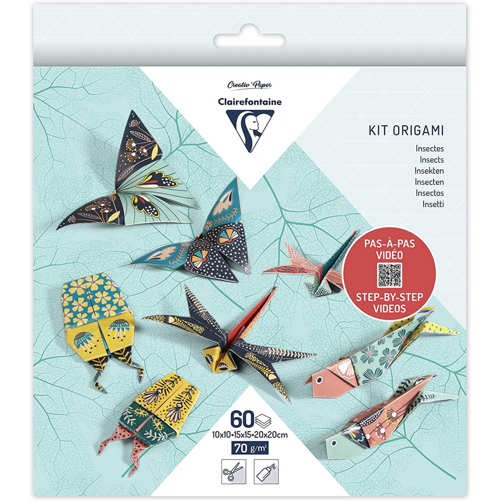 Origami paper Insects - Clairefontaine - 70 g, 60 sheets