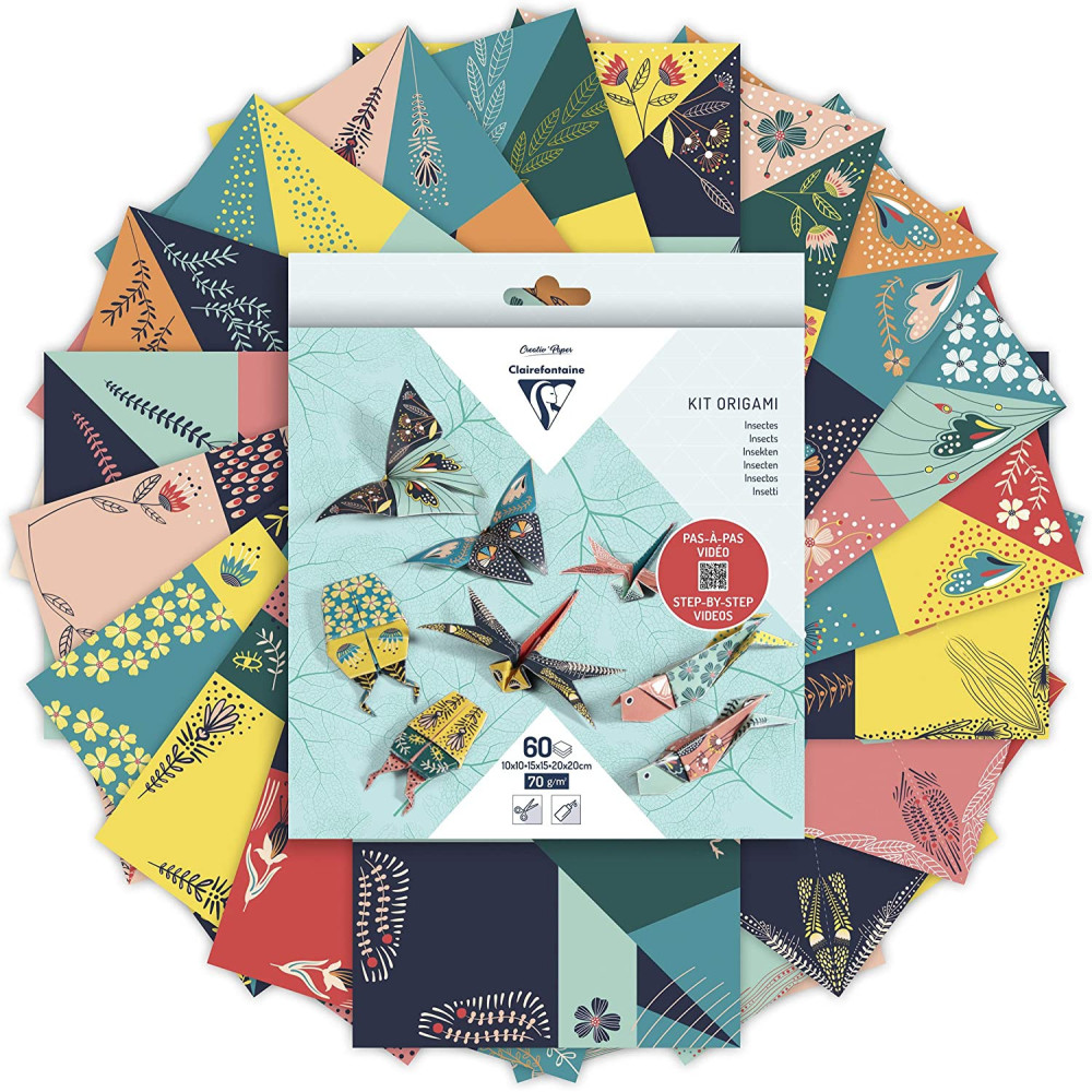 Origami paper Insects - Clairefontaine - 70 g, 60 sheets