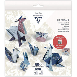 Origami paper Forest Animals - Clairefontaine - 70 g, 60 sheets