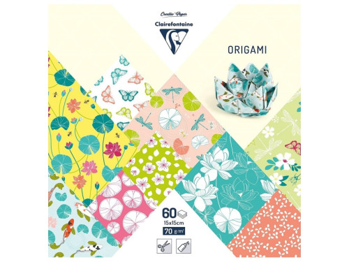 Origami paper Lotus - Clairefontaine - 70 g, 60 sheets