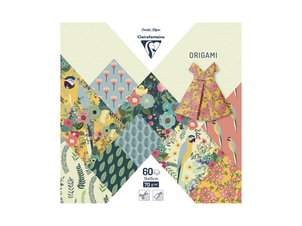 Origami paper Kiribati - Clairefontaine - 70 g, 60 sheets