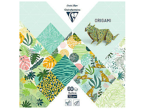 Origami paper Exotic Fresh - Clairefontaine - 70 g, 60 sheets