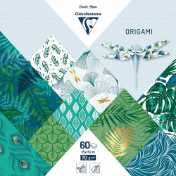 Papier do origami, Vegetal Chic - Clairefontaine - 70 g, 60 ark.