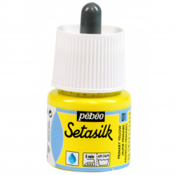 Setasilk water based paint for silk - Pébéo - Primary Yellow, 45 ml