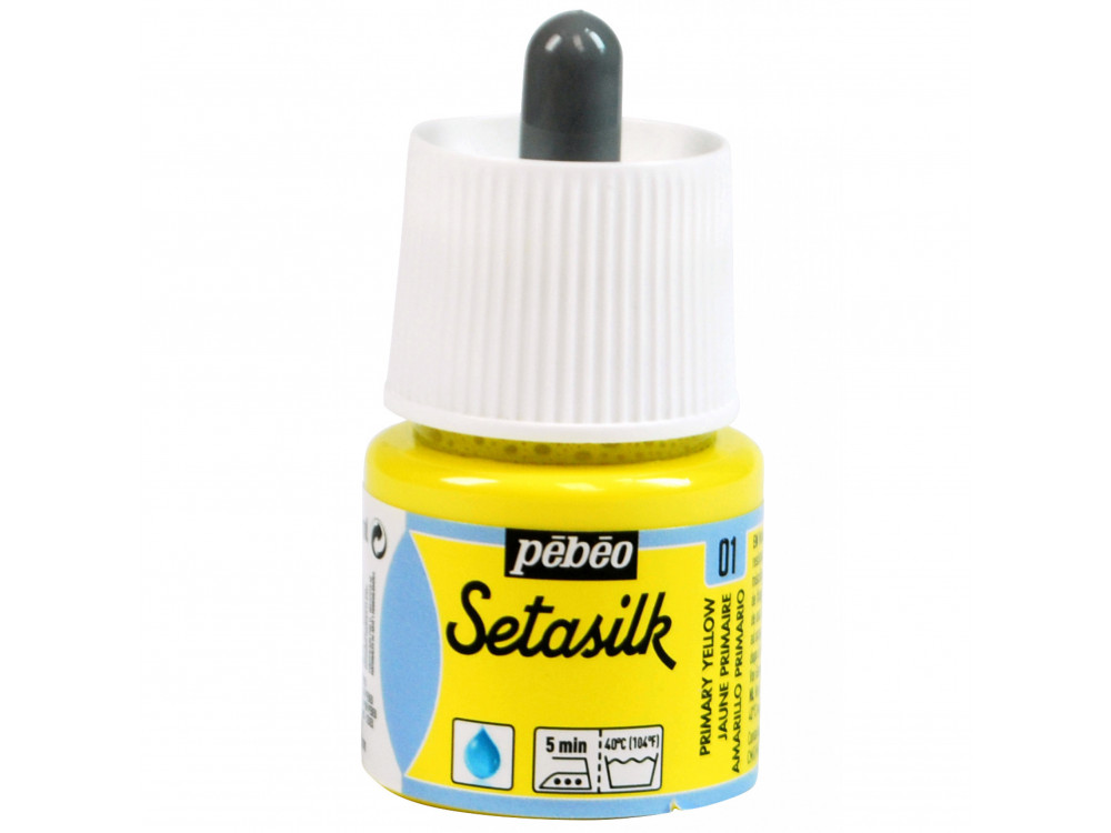 Setasilk water based paint for silk - Pébéo - Primary Yellow, 45 ml