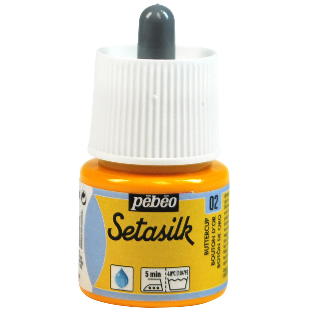 Setasilk water based paint for silk - Pébéo - Butter Cup, 45 ml