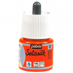 Setasilk water based paint for silk - Pébéo - Tangerine, 45 ml