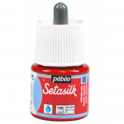 Setasilk water based paint for silk - Pébéo - Hermes Red, 45 ml