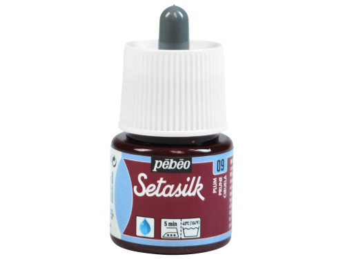 Setasilk water based paint for silk - Pébéo - Plum, 45 ml