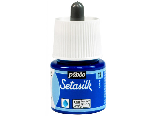 Farba do jedwabiu Setasilk - Pébéo - Cyan, 45 ml