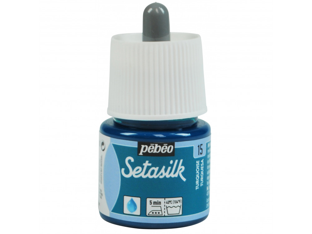 Setasilk water based paint for silk - Pébéo - Turquoise, 45 ml
