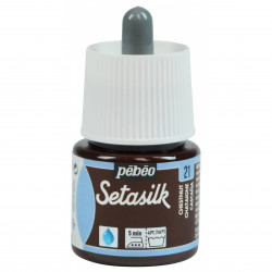 Setasilk water based paint for silk - Pébéo - Chestnut, 45 ml