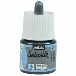 Setasilk water based paint for silk - Pébéo - Silver Grey, 45 ml