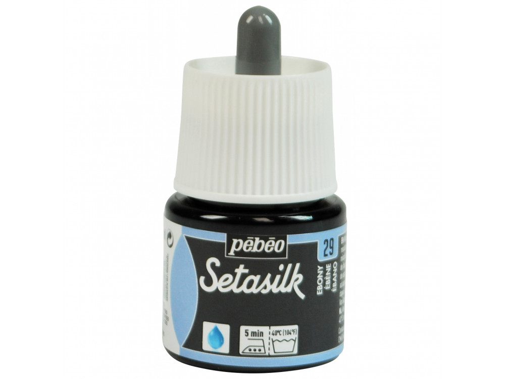 Setasilk water based paint for silk - Pébéo - Ebony, 45 ml