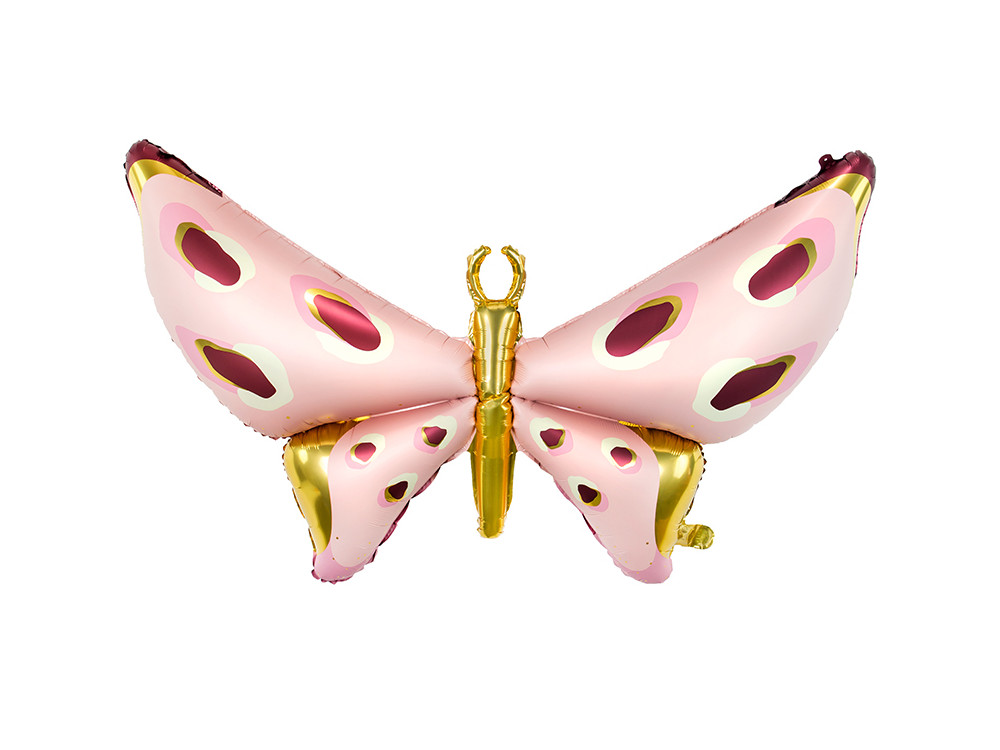 Foil balloon Butterfly - pink, 120 x 87 cm