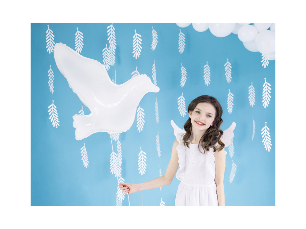 Foil balloon Dove - white, 77 x 66 cm