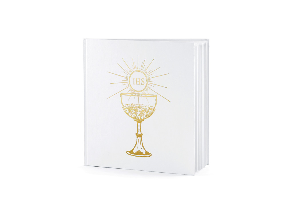 Holly Communion Guest Book - white, 20,5 x 20,5 cm