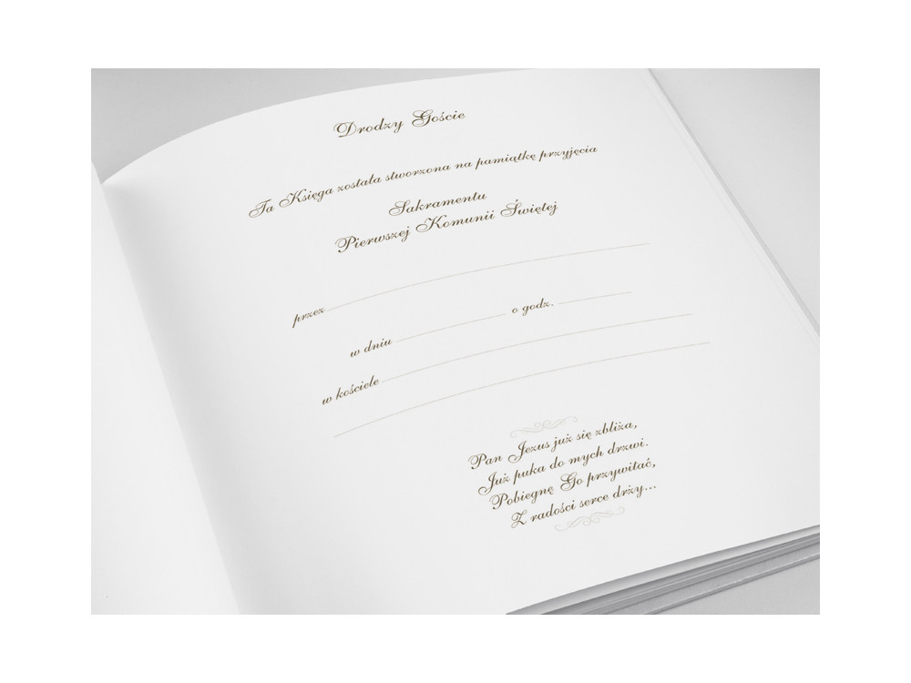 Holly Communion Guest Book - white, 20,5 x 20,5 cm