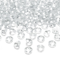 Konfetti diamentowe - bezbarwne, 12 mm, 100 szt.