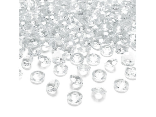 Diamond confetti - transparent, 12 mm, 100 pcs.