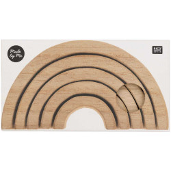 Zestaw drewnianych kształtów, Tęcza - Rico Design - 12 x 6 x 5cm, 5 szt.