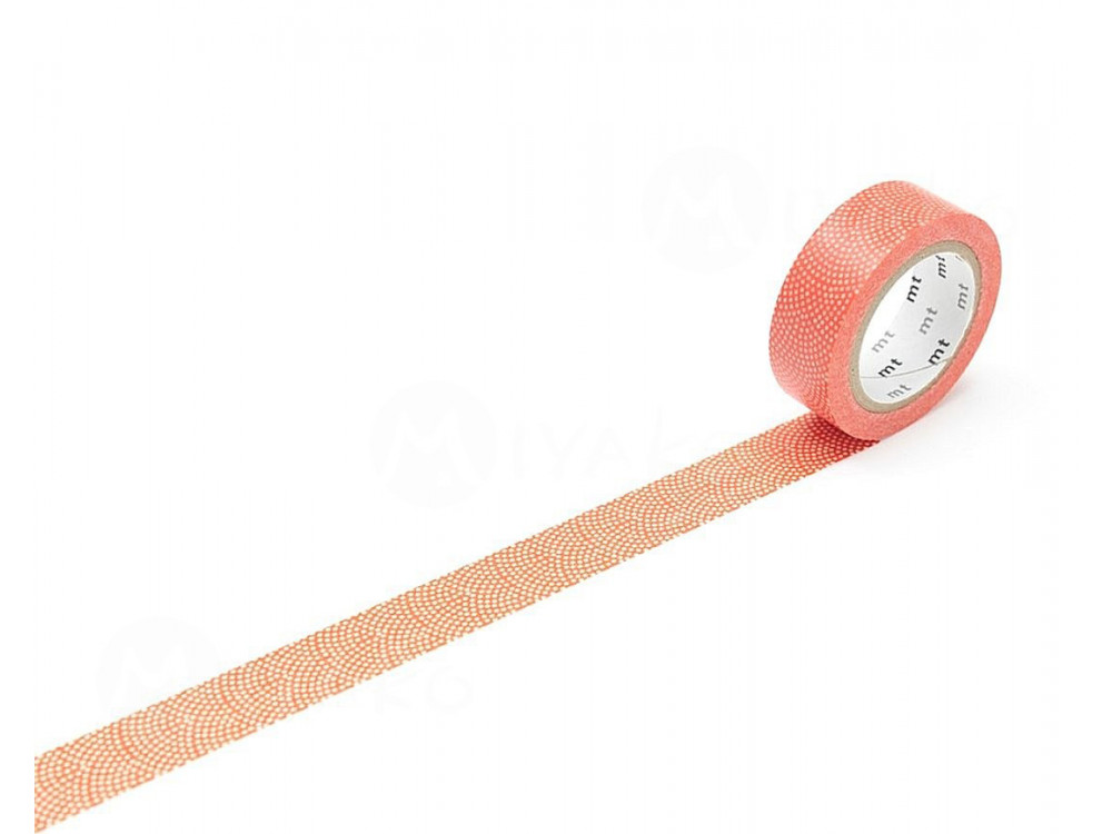 Taśma papierowa washi - MT Masking Tape - Samekomon Orange, 7 m