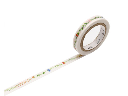 Washi tape - MT Masking Tape - Flower Line, 7 m