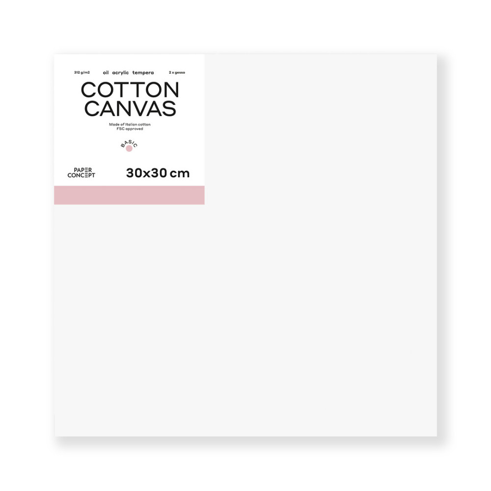 Cotton stretched canvas Basic - PaperConcept - 30 x 30 cm