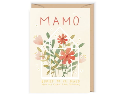 Greeting card 12 x 17 cm - Cudowianki - Szklarnia dla Mamy